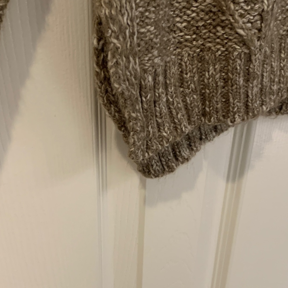 St. John's Bay Taupe Cable Knit Sweater - Picture 3 of 10